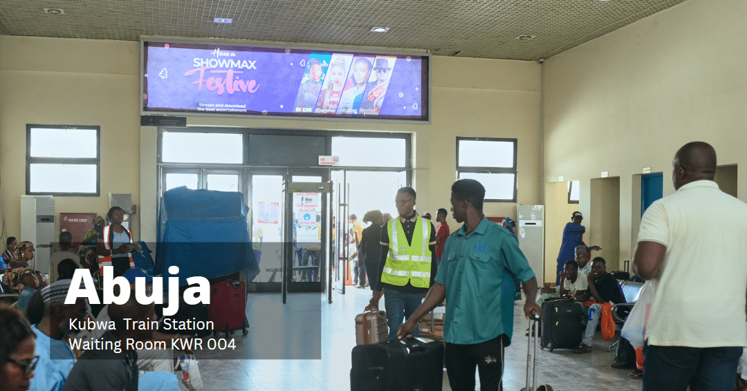 Kubwa Train station waiting room placement for Showmax Nigeria.