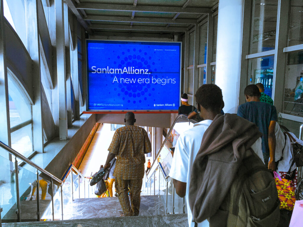 SanlamAllianz at the Mobolaji Johnson Departure Stairway