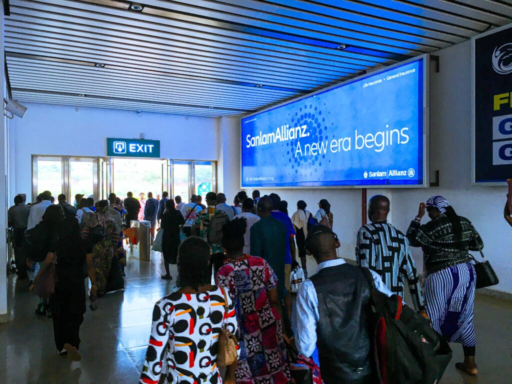 SanlamAllianz in the Abeokuta Arrival Hall